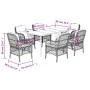 Set comedor de jardín 7 pzas con cojines ratán sintético marrón de , Conjuntos de jardín - Ref: Foro24-3212114, Precio: 660,1...