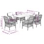 Set comedor de jardín 7 pzas con cojines ratán sintético beige de , Conjuntos de jardín - Ref: Foro24-3212142, Precio: 723,41...