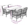 Set comedor de jardín 5 pzas con cojines ratán sintético beige de , Conjuntos de jardín - Ref: Foro24-3212140, Precio: 510,00...