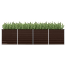 Arriate de acero galvanizado marrón 320x80x77 cm de vidaXL, Maceteros y jardineras - Ref: Foro24-45715, Precio: 120,40 €, Des...