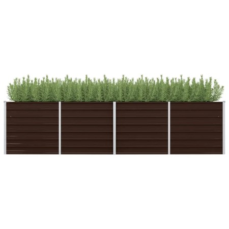 Arriate de acero galvanizado marrón 320x80x77 cm de vidaXL, Maceteros y jardineras - Ref: Foro24-45715, Precio: 120,40 €, Des...