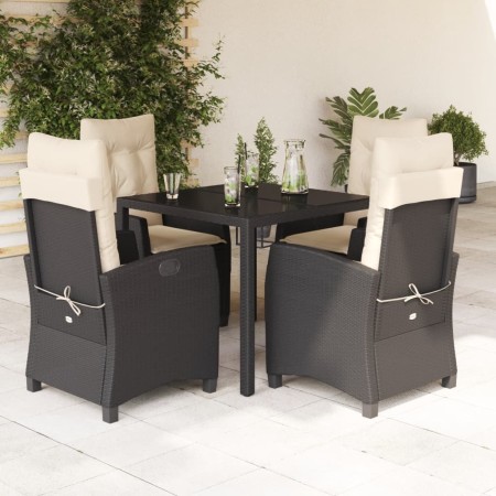 Set de muebles jardín 5 pzas con cojines ratán sintético negro de , Conjuntos de jardín - Ref: Foro24-3212627, Precio: 536,67...
