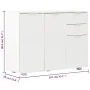 Aparador blanco brillante 107x35x80,5 cm de vidaXL, Aparadores - Ref: Foro24-283718, Precio: 177,16 €, Descuento: %