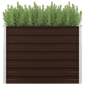 Arriate de acero galvanizado marrón 100x40x77 cm de vidaXL, Maceteros y jardineras - Ref: Foro24-45719, Precio: 46,89 €, Desc...