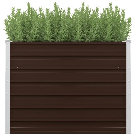 Arriate de acero galvanizado marrón 100x40x77 cm de vidaXL, Maceteros y jardineras - Ref: Foro24-45719, Precio: 46,89 €, Desc...