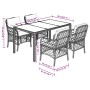 Set comedor de jardín 5 piezas con cojines ratán sintético gris de , Conjuntos de jardín - Ref: Foro24-3212032, Precio: 481,7...