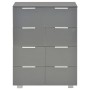 Aparador de madera de ingeniería negro brillante 60x35x80 cm de vidaXL, Cajoneras - Ref: Foro24-283714, Precio: 152,96 €, Des...