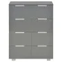 Glossy black engineered wood sideboard 60x35x80 cm by vidaXL, Drawers - Ref: Foro24-283714, Price: 149,39 €, Discount: %