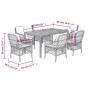 Set de comedor de jardín 7 pzas y cojines ratán sintético negro de , Conjuntos de jardín - Ref: Foro24-3212039, Precio: 653,8...