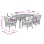 Set de comedor de jardín 7 pzas y cojines ratán sintético negro de , Conjuntos de jardín - Ref: Foro24-3212045, Precio: 642,1...