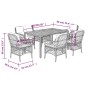 Set comedor jardín 7 pzas y cojines ratán sintético gris de , Conjuntos de jardín - Ref: Foro24-3212051, Precio: 660,18 €, De...