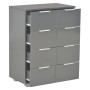 Aparador de madera de ingeniería negro brillante 60x35x80 cm de vidaXL, Cajoneras - Ref: Foro24-283714, Precio: 152,96 €, Des...