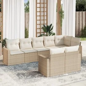 Juego de sofás de jardín con cojines beige 8 pzas ratán PE de , Sofás modulares de exterior - Ref: Foro24-3251555, Precio: 60...
