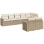 Juego de sofás de jardín con cojines beige 8 pzas ratán PE de , Sofás modulares de exterior - Ref: Foro24-3251555, Precio: 61...