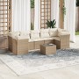Juego de sofás de jardín con cojines beige 8 pzas ratán PE de , Conjuntos de jardín - Ref: Foro24-3249127, Precio: 521,43 €, ...