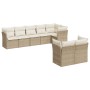 Juego de sofás de jardín con cojines beige 8 pzas ratán PE de , Conjuntos de jardín - Ref: Foro24-3249747, Precio: 566,20 €, ...