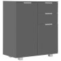 Aparador de aglomerado gris brillante 71x35x80 cm de vidaXL, Aparadores - Ref: Foro24-283717, Precio: 137,34 €, Descuento: %