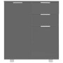 Aparador de aglomerado gris brillante 71x35x80 cm de vidaXL, Aparadores - Ref: Foro24-283717, Precio: 137,34 €, Descuento: %