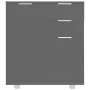 Aparador de aglomerado gris brillante 71x35x80 cm de vidaXL, Aparadores - Ref: Foro24-283717, Precio: 134,98 €, Descuento: %