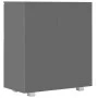 Aparador de aglomerado gris brillante 71x35x80 cm de vidaXL, Aparadores - Ref: Foro24-283717, Precio: 134,98 €, Descuento: %