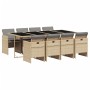 Set comedor de jardín 9 pzas con cojines ratán sintético beige de , Conjuntos de jardín - Ref: Foro24-3210564, Precio: 996,76...