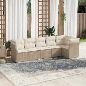Juego de sofás jardín con cojines 6 pzas ratán sintético beige de , Conjuntos de jardín - Ref: Foro24-3249497, Precio: 407,03...