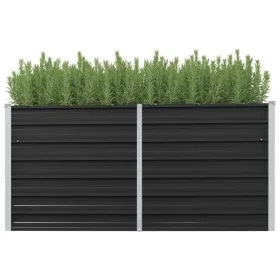Arriate de acero galvanizado gris antracita 160x40x77 cm de vidaXL, Maceteros y jardineras - Ref: Foro24-45730, Precio: 70,01...
