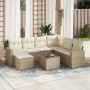 Juego de sofás de jardín con cojines beige 8 pzas ratán PE de , Sofás modulares de exterior - Ref: Foro24-3251645, Precio: 53...