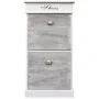 Mueble zapatero de madera de Paulownia gris 50x28x98 cm de vidaXL, Zapateros y organizadores de calzado - Ref: Foro24-284087,...