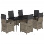 Set comedor jardín 7 pzas y cojines ratán sintético gris de , Conjuntos de jardín - Ref: Foro24-3212357, Precio: 946,57 €, De...