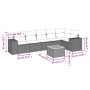 Set de sofás de jardín 7 piezas con cojines ratán PE gris de , Conjuntos de jardín - Ref: Foro24-3257789, Precio: 449,04 €, D...