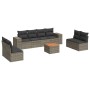 Set de muebles de jardín 9 pzas y cojines ratán sintético gris de , Conjuntos de jardín - Ref: Foro24-3257740, Precio: 507,64...
