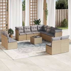Set de sofás de jardín 12 pzas y cojines ratán sintético marrón de , Conjuntos de jardín - Ref: Foro24-3249668, Precio: 765,0...