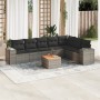 Set de sofás de jardín 8 pzas y cojines ratán sintético gris de , Conjuntos de jardín - Ref: Foro24-3257810, Precio: 509,63 €...