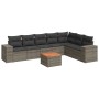 Set de sofás de jardín 8 pzas y cojines ratán sintético gris de , Conjuntos de jardín - Ref: Foro24-3257810, Precio: 509,63 €...