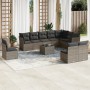 Set de sofás de jardín 11 pzas y cojines ratán sintético gris de , Conjuntos de jardín - Ref: Foro24-3249649, Precio: 643,56 ...