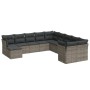 Set de sofás de jardín 11 pzas y cojines ratán sintético gris de , Conjuntos de jardín - Ref: Foro24-3250449, Precio: 630,70 ...