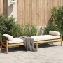 Banco de jardín con cojín ratán sintético acacia negro de , Bancos de jardín - Ref: Foro24-366299, Precio: 173,84 €, Descuent...