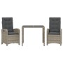 Set comedor de jardín 3 piezas con cojines ratán sintético gris de , Conjuntos de jardín - Ref: Foro24-3212212, Precio: 309,5...