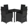 Set de muebles jardín 5 pzas con cojines ratán sintético negro de , Conjuntos de jardín - Ref: Foro24-3212204, Precio: 520,48...