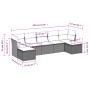 Set de sofás de jardín 7 piezas con cojines ratán PE gris de , Conjuntos de jardín - Ref: Foro24-3249869, Precio: 386,30 €, D...