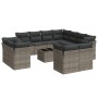 Set de sofás de jardín 12 pzas con cojines ratán sintético gris de , Conjuntos de jardín - Ref: Foro24-3250359, Precio: 848,8...