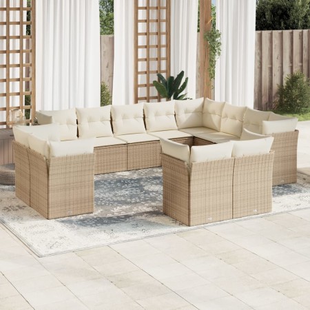 Set de sofás de jardín 12 pzas y cojines ratán sintético marrón de , Conjuntos de jardín - Ref: Foro24-3250367, Precio: 895,8...