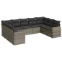 9-piece garden furniture set and gray synthetic rattan cushions by , Modular outdoor sofas - Ref: Foro24-3251737, Price: 566,...