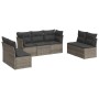 Set de sofás de jardín 7 piezas con cojines ratán PE gris de , Conjuntos de jardín - Ref: Foro24-3249249, Precio: 415,03 €, D...