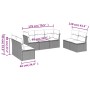 Set de sofás de jardín 7 piezas con cojines ratán PE gris de , Conjuntos de jardín - Ref: Foro24-3249249, Precio: 415,03 €, D...