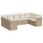 Set de sofás de jardín 9 pzas con cojines ratán sintético beige de , Conjuntos de jardín - Ref: Foro24-3249967, Precio: 617,4...
