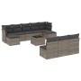 Set de sofás de jardín 11 pzas y cojines ratán sintético gris de , Conjuntos de jardín - Ref: Foro24-3250139, Precio: 579,57 ...