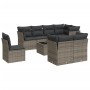 Set de muebles de jardín 9 pzas y cojines ratán sintético gris de , Conjuntos de jardín - Ref: Foro24-3249779, Precio: 581,27...