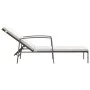 Garden lounger with brown synthetic rattan cushion by , Loungers - Ref: Foro24-317640, Price: 98,87 €, Discount: %